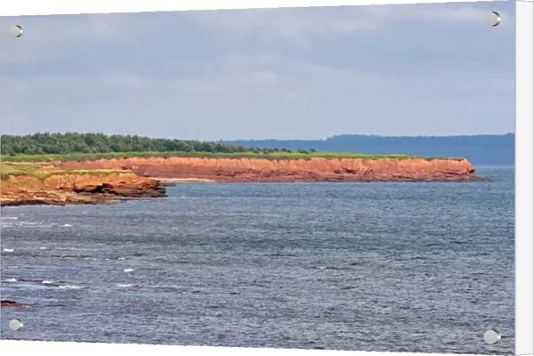 Red cliffs of Cape Orby, Prince Edward Island, Canada
