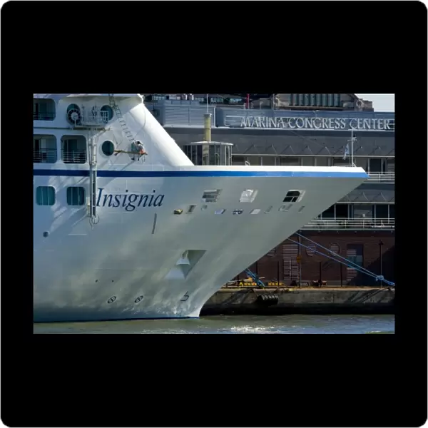 Finland, Helsinki. Oceania Insignia cruise ship in the Port of Helsinki