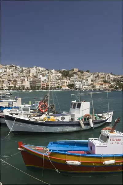 GREECE, CRETE, Lasithi Province, Sitia: Town View from Harbor