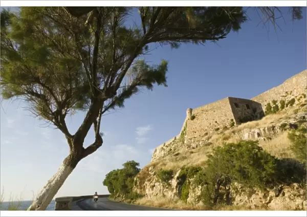 GREECE, CRETE, Rethymno Province, Rethymno: 16th century Fortress  /  Late Afternoon
