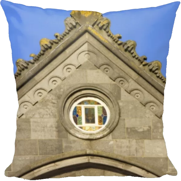 Ireland, Kilkenny. Close-up of Celtic cross on church