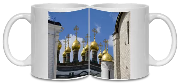 Russia, Moscow, The Kremlin. Russia, Moscow, The Kremlin. Terem Palace, guilded cupolas