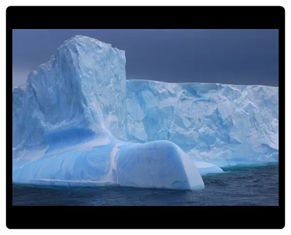 Sculpted tabular iceberg, near South Orkney Islands, Scotia Sea, Subantarctic