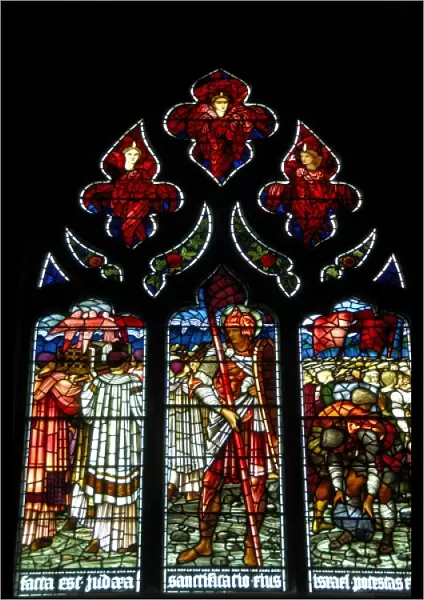 Europe, Scotland, Edinburgh. St. Giles Cathedral, stained glass. THIS IMAGE RESTRICTED