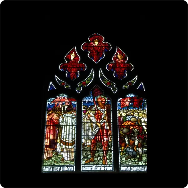 Europe, Scotland, Edinburgh. St. Giles Cathedral, stained glass. THIS IMAGE RESTRICTED
