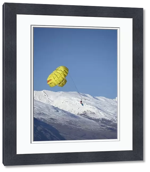 The Remarkables, and Paraglider, Queenstown, South Island, New Zealand