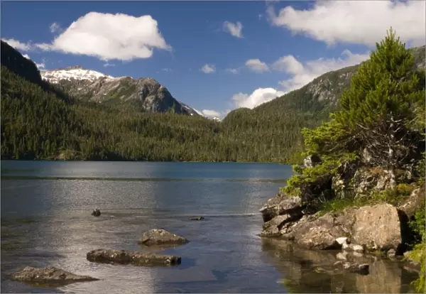 North America, USA, AK, Inside Passage. Baranof Lake idyllic pristine setting. Reached