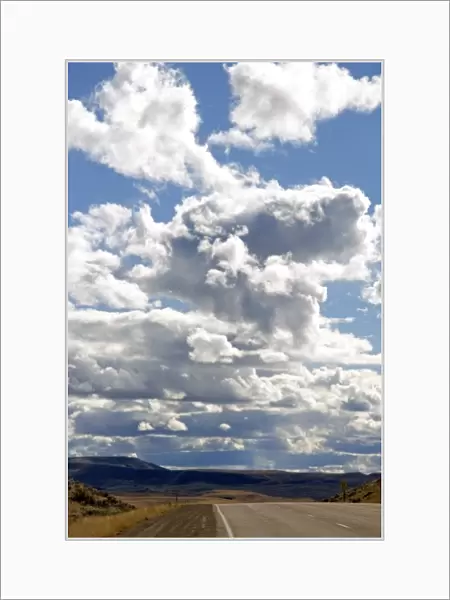 Springtime clouds over U. S. Highway 95 near Jordan Valley, Oregon