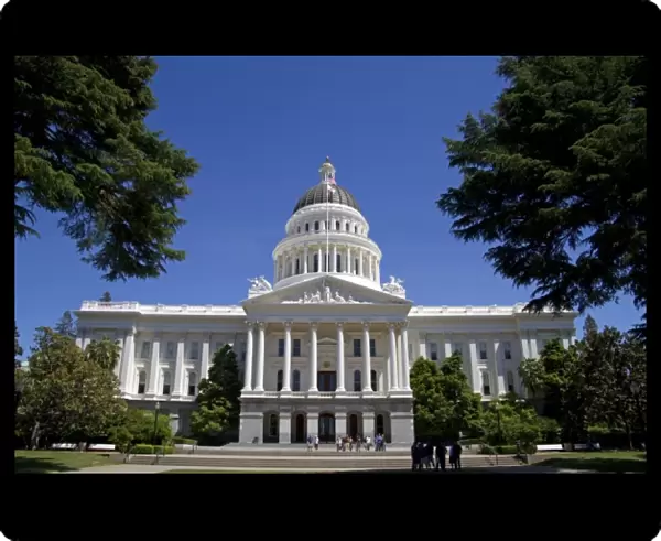 The California State Capitol building in Sacramento, California, USA