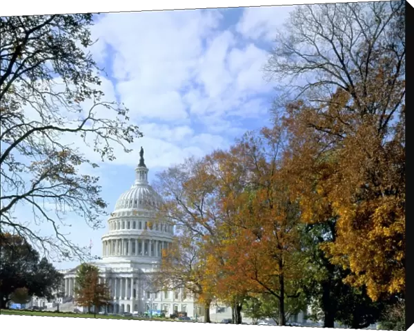WASHINGTON, D. C. USA. National Capitol Building in autumn