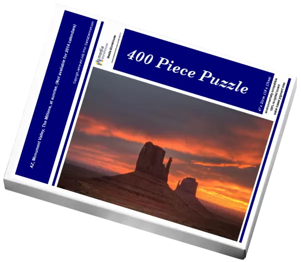 AZ, Monument Valley, The Mittens, at sunrise. (Not avaliable for 2014 calendars)