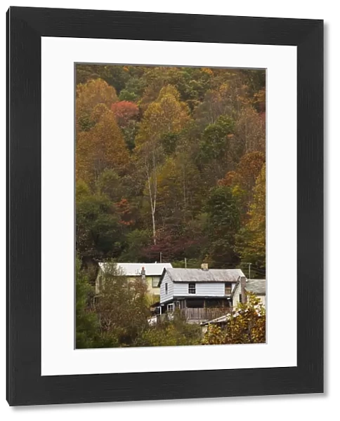 USA, West Virginia, Maybeury. National Coal Heritage Area, coal town houses