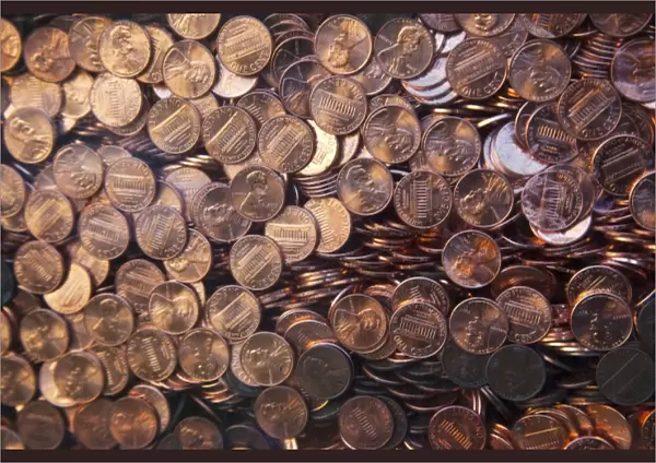 USA, Mississippi, Jackson. Memorial to the Missing, penny coins representing human lives