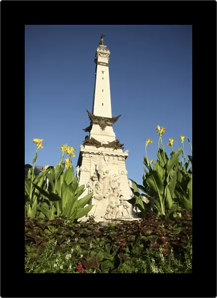 USA, Indiana, Indianapolis. Circle Monument in the center of the city