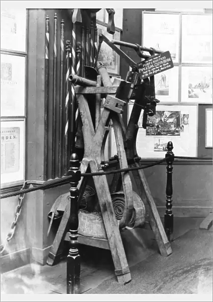 Old firefighting equipment in a museum