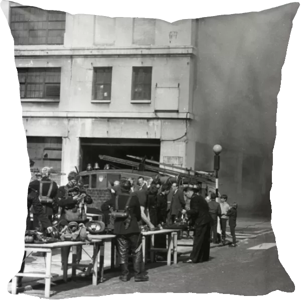 Firefighters at Lyons Maid, Stamford Street, London