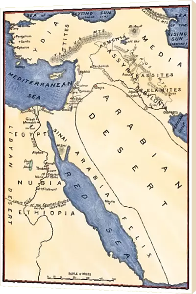 Map of the Mideast in ancient times