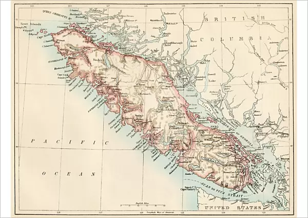 Vancouver Island map, 1870s