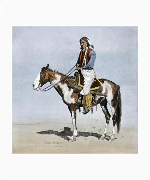 Comanche on his pinto pony, 1800s