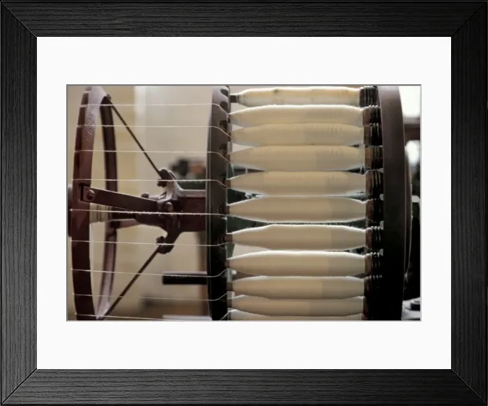 Framed Print : Machine-spun Thread on a Bobbin Print