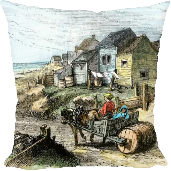 Nantucket fishing village in the 1800s