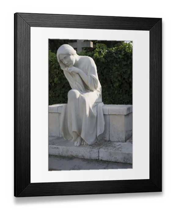 Framed Print : Josep Llimona's Young Girl Marble Print Framed Print : Josep Llimona's Young Girl Marble Print