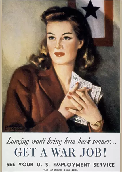 Get a War Job: U. S. World War II poster for the U. S. Employment service