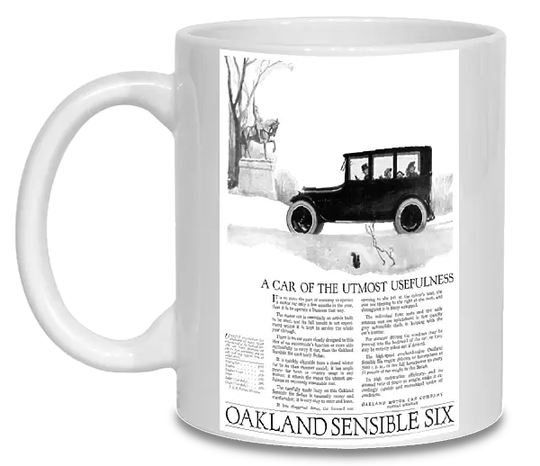 AD: AUTOMOBILE, 1918. American advertisement for the Oakland Sensible Six, manufactured