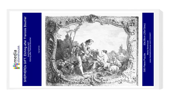 SHEPHERDs GIFT. Etching after Francois Boucher