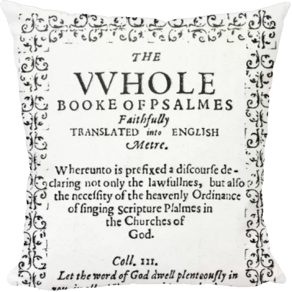 BAY PSALM BOOK, 1640. Title-page of the Bay Psalm Book, printed at Cambridge, Massachusetts