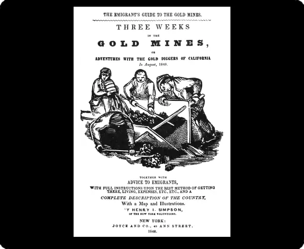 GOLD RUSH GUIDEBOOK, 1848. Cover of The Emigrants Guide to the Gold Mines, published