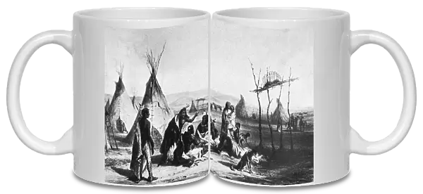 WINNEBAGO ENCAMPMENT. Encampment of Winnebago Native Americans near present-day Green Bay