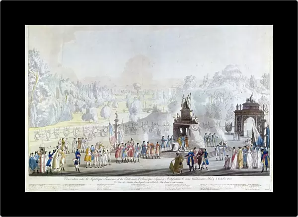 MORFONTAINE TREATY, 1800. Celebrating the Treaty of Morfontaine, France, 30 September 1800