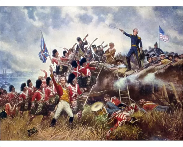 BATTLE OF NEW ORLEANS, 1815. Andrew Jackson at the Battle of New Orleans, 8 January 1815