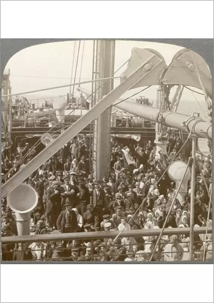 IMMIGRANT SHIP, 1906. Immigrants on the S