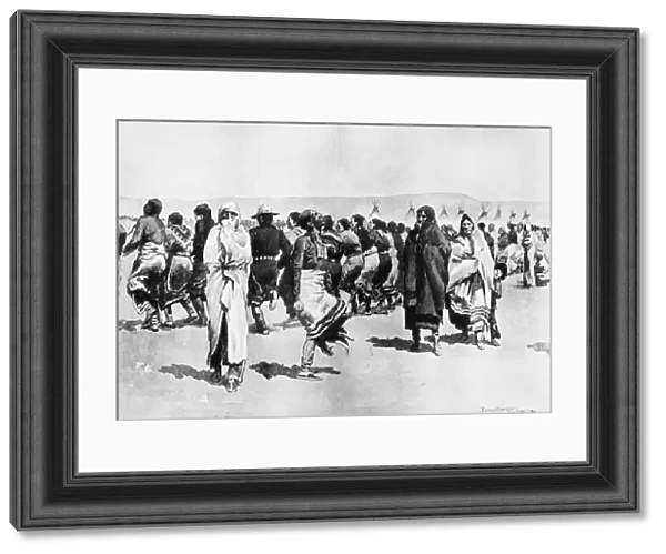 REMINGTON: GHOST DANCE. The Ghost Dance by the Ogallala Sioux at the Pine Ridge Agency, Dakota