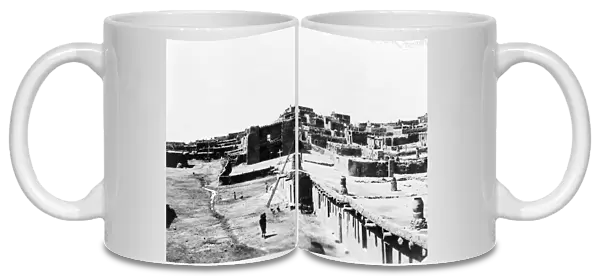 ZUNI PUEBLO, c1903. View of a Zuni pueblo village in New Mexico. Photograph by Edward Curtis