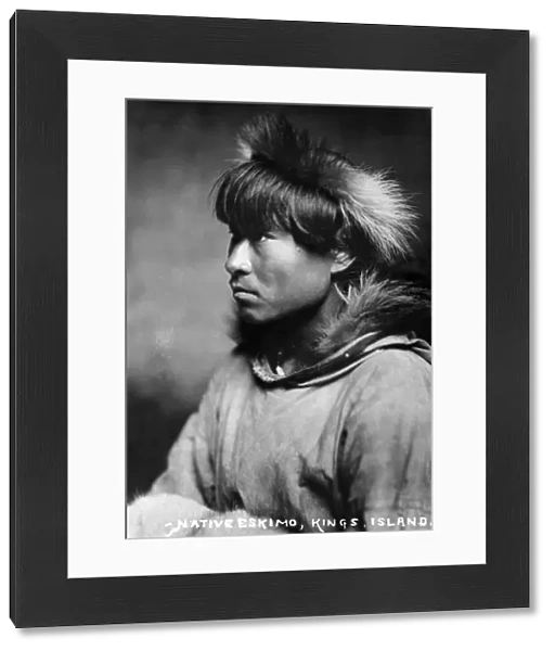 ALASKA: ESKIMO MAN, c1906. Eskimo man, a native of Kings Island, Alaska. Photograph