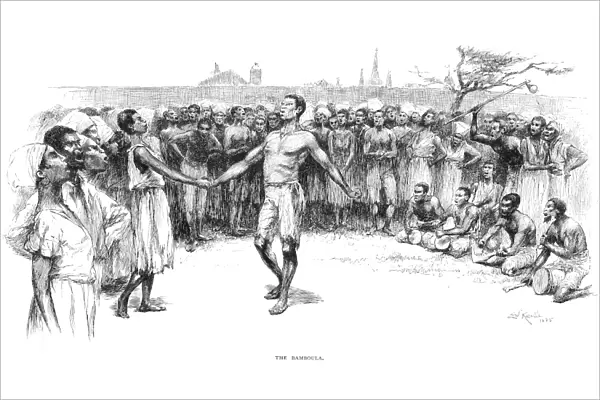 THE BAMBOULA, 1885. Drawing, 1885, by Edward Windsor Kemble