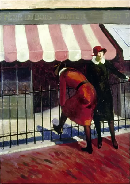 DU BOIS: SHOPS, 1922. Two women window shopping. Oil on panel by Guy Pene Du Bois, 1922