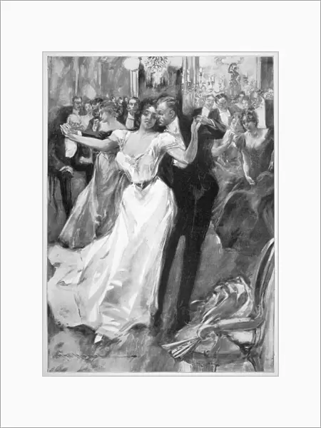 SOCIETY BALL, c1900. Illustration by Hal Hurst (1865-1938)