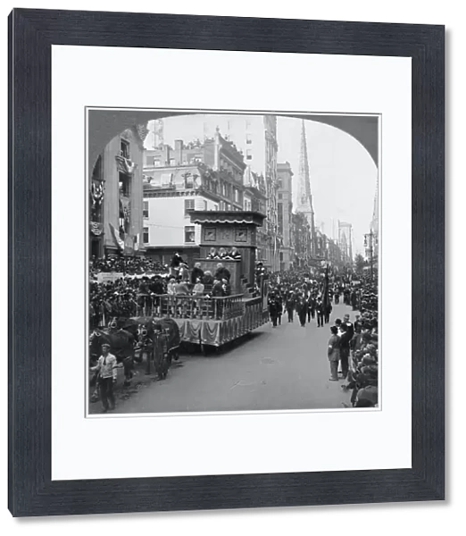 NEW YORK CITY: PARADE, c1909. A re-enactment of the 1735 trial of John Peter Zenger