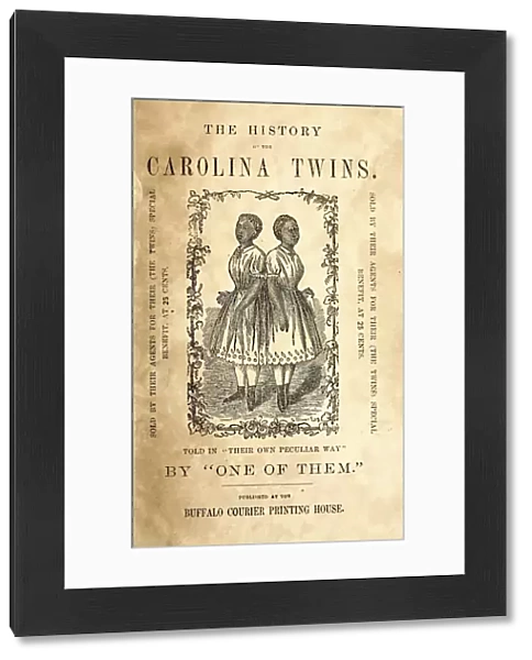 THE CAROLINA TWINS, c1869. Title page of The History of the Carolina Twins, the
