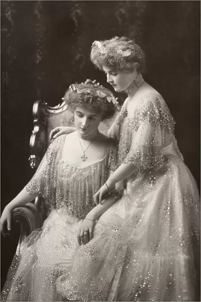 WOMENs FASHION, c1900. The Hengler Sisters, May and Flora, American specialty dancers