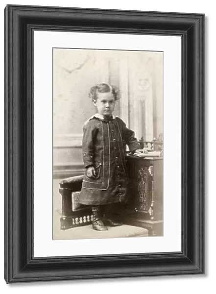 CHILD, c1880. Portrait of a young child. Carte de visite from a photography studio in Chicago