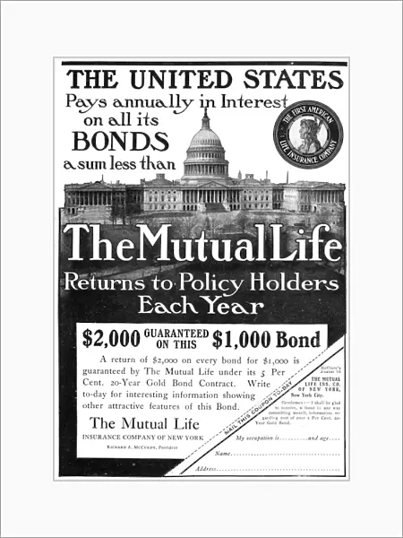 INSURANCE ADVERTISEMENT. The Mutual Life Insurance Company of New York