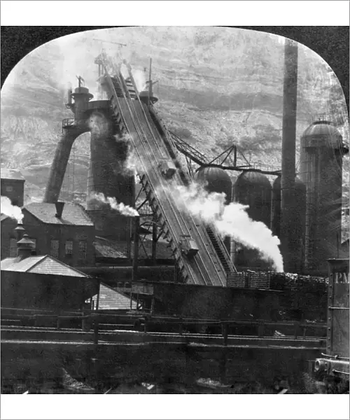 STEEL MILL: BLAST FURNACE. Blast furnace plant at a steel mill in Pittsburgh, Pennsylvania