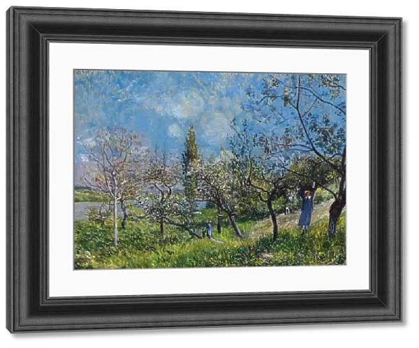 SISLEY: ORCHARD IN SPRING. Oil on canvas, Alfred Sisley, 1881