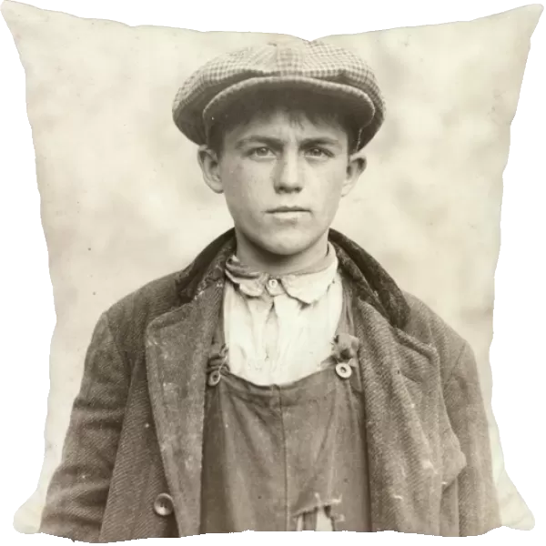 HINE: BOY, 1916. 17-year-old James Donovan, an Irish sweeper at the Fall River