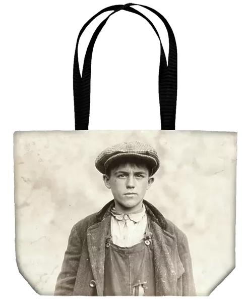 HINE: BOY, 1916. 17-year-old James Donovan, an Irish sweeper at the Fall River